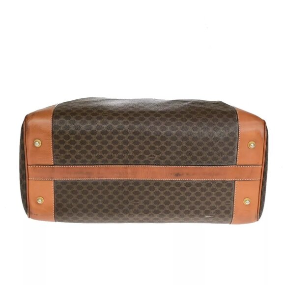 CELINE Logo Macadam Pattern Travel Hand Bag PVC Leather Brown GHW Italy 65YF574 - Picture 11 of 16